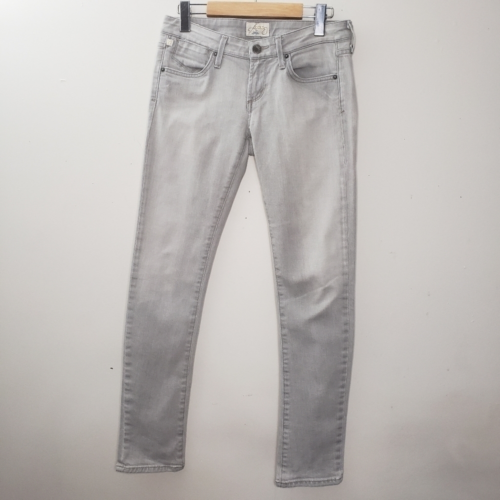 Agolde Chloe Low Rise Slim Grey Washed Jeans Sz 26